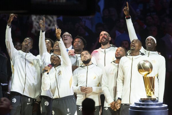 Raptors receive NBA s biggest championship rings ever AP News